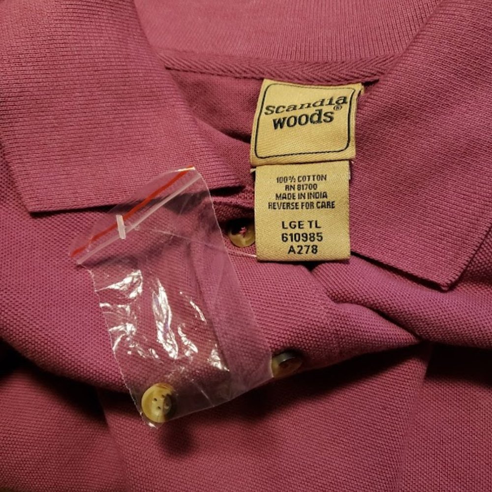 New Scandia Woods sz Large Tall Dusty Grape polo shirt - Picture 3 of 3